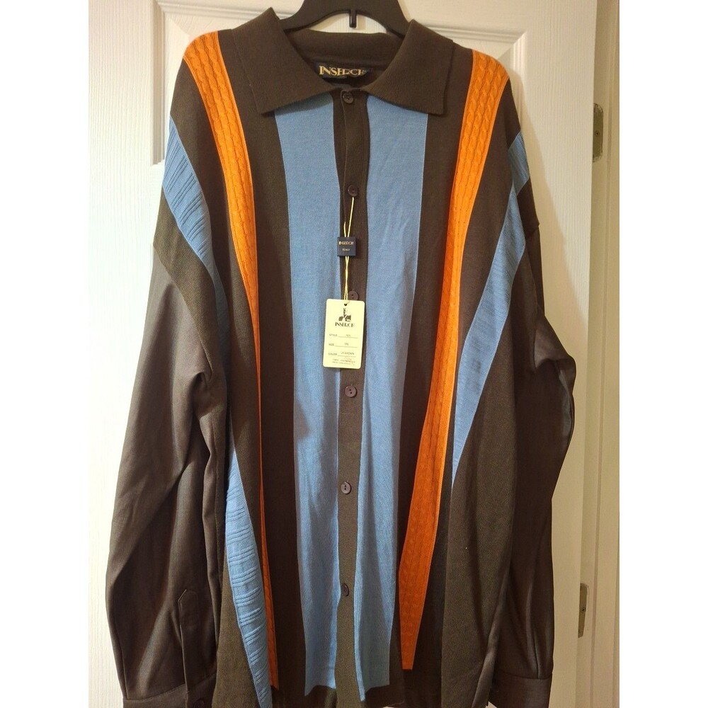 INSERCH Italy Cable Knit Swater Cardigan Regular Fit Multicolor Size 3XL NEW